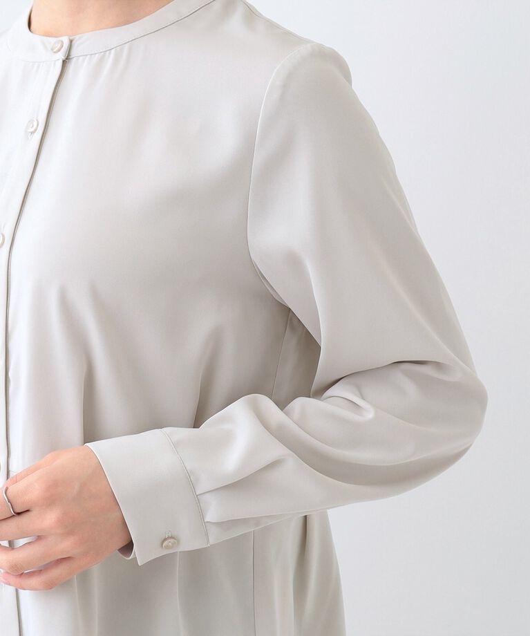 SHOO･LA･RUE「【S-3L】さらり軽やか インせず決まる ペプラムブラウス」|シャツ・ブラウス|