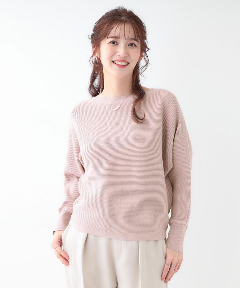 SHOO･LA･RUE「【洗える】上品で華やかに アンジェリーナ ドルマンニット」|ニット・セーター|