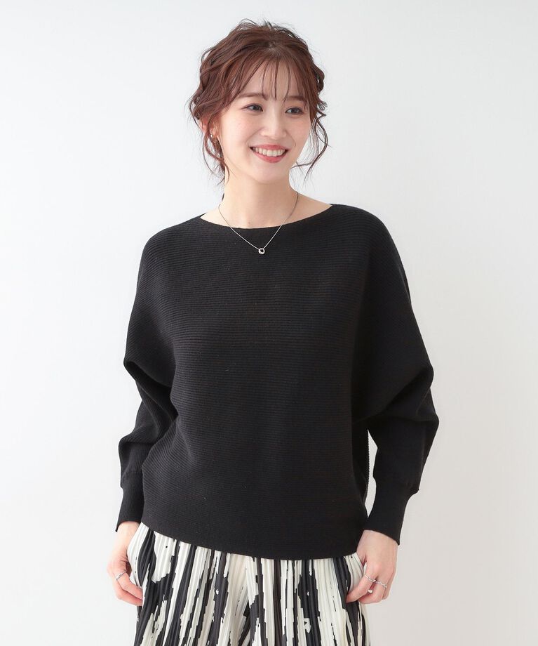 SHOO･LA･RUE「【洗える】上品で華やかに アンジェリーナ ドルマンニット」|ニット・セーター|