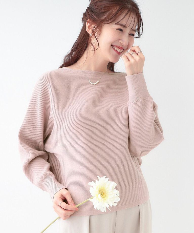 SHOO･LA･RUE「【洗える】上品で華やかに アンジェリーナ ドルマンニット」|ニット・セーター|ピンク(072)