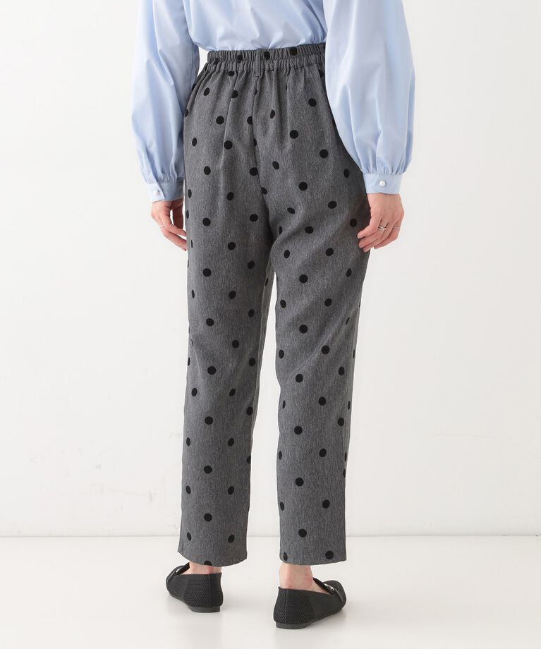 SHOO･LA･RUE「【S-LL】華やかさ引き立つ フロッキードット柄 テーパードパンツ」|その他|