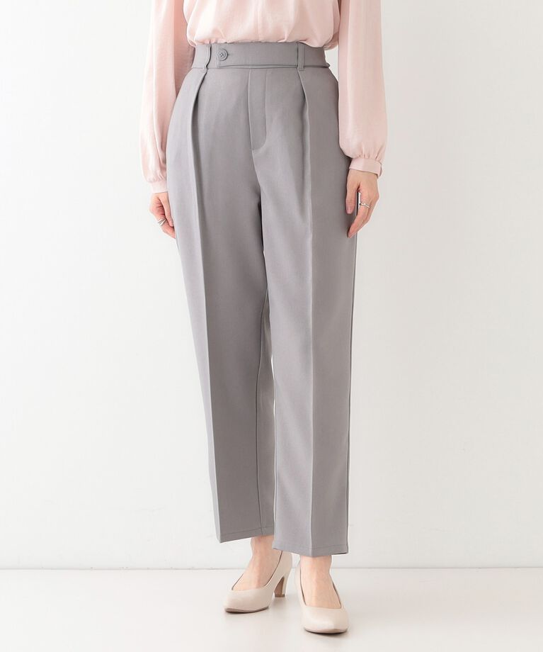 SHOO･LA･RUE「【S-LL】オフィスシーンでも活躍 タックテーパードパンツ」|その他|