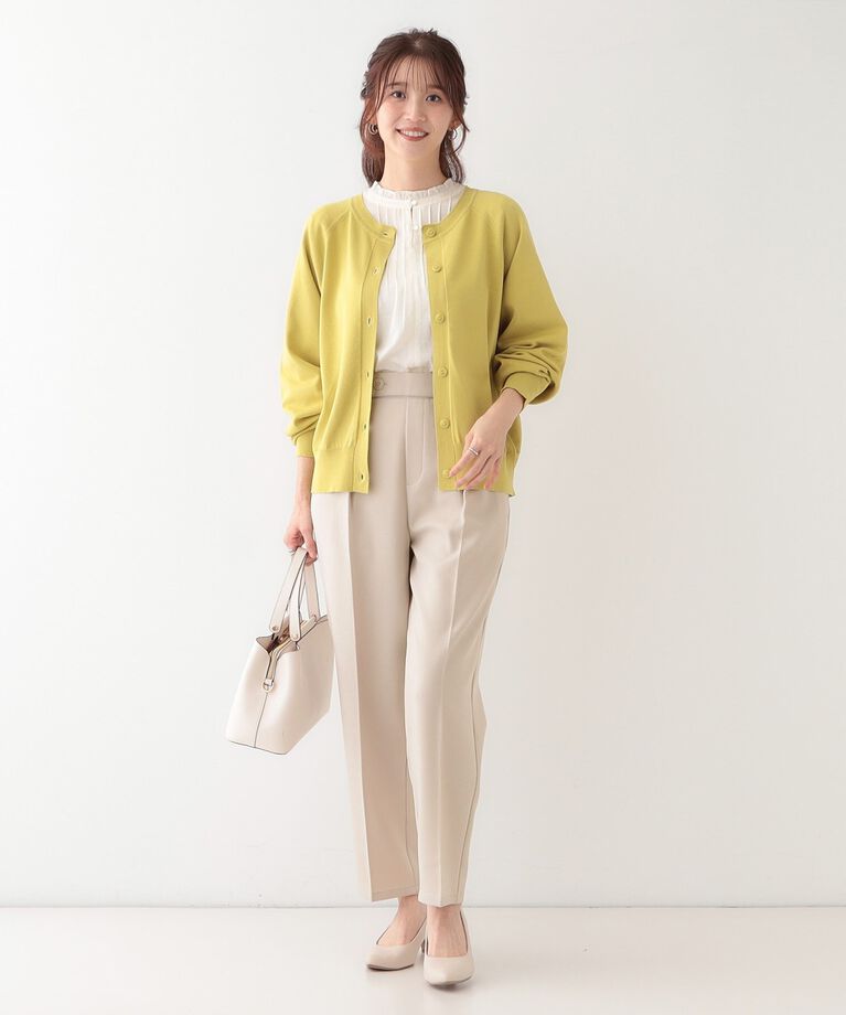 SHOO･LA･RUE「【S-LL】オフィスシーンでも活躍 タックテーパードパンツ」|その他|
