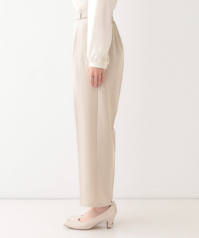 SHOO･LA･RUE「【S-LL】オフィスシーンでも活躍 タックテーパードパンツ」|その他|