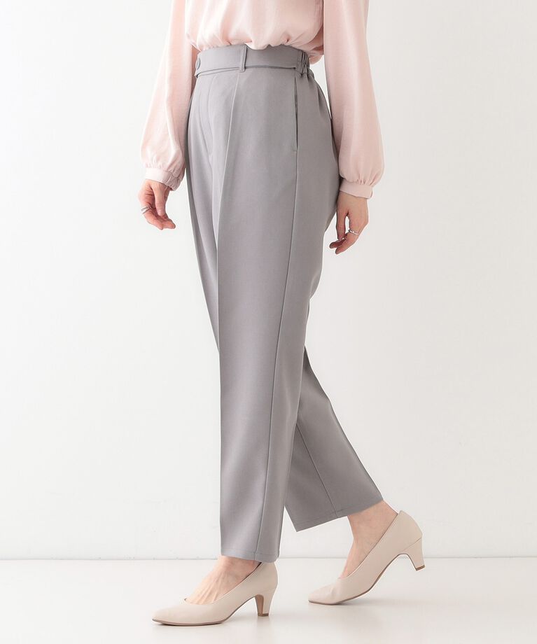 SHOO･LA･RUE「【S-LL】オフィスシーンでも活躍 タックテーパードパンツ」|その他|