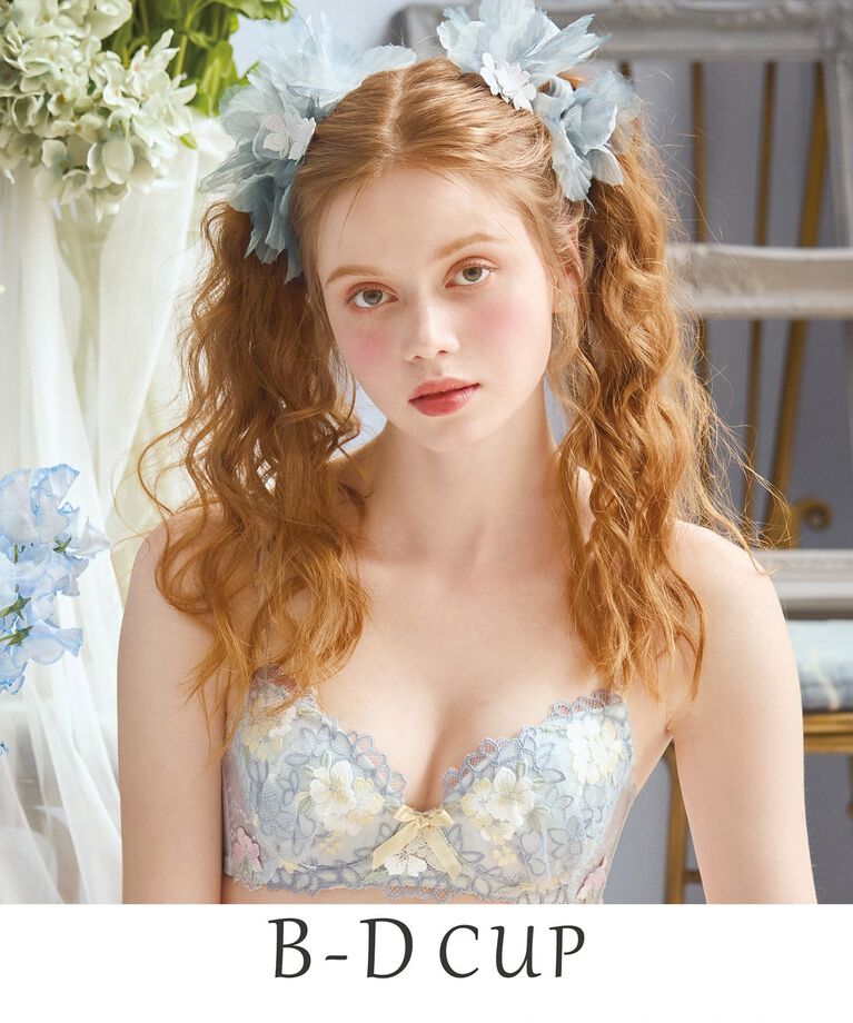Risa Magli「フロール ブラジャー（B-D）＜スウィートリッチ＞」|インナー|サックスブルー(09