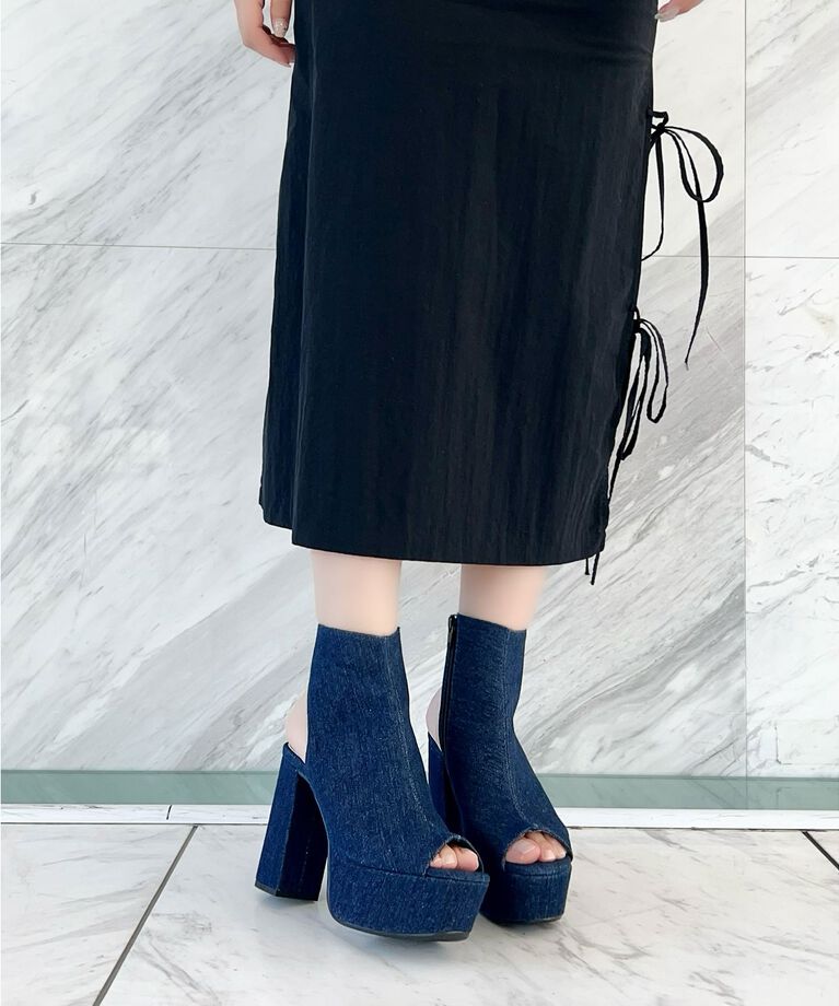 ESPERANZA「厚底ラク盛りブーツヒールサンダル」|ショートブーツ|