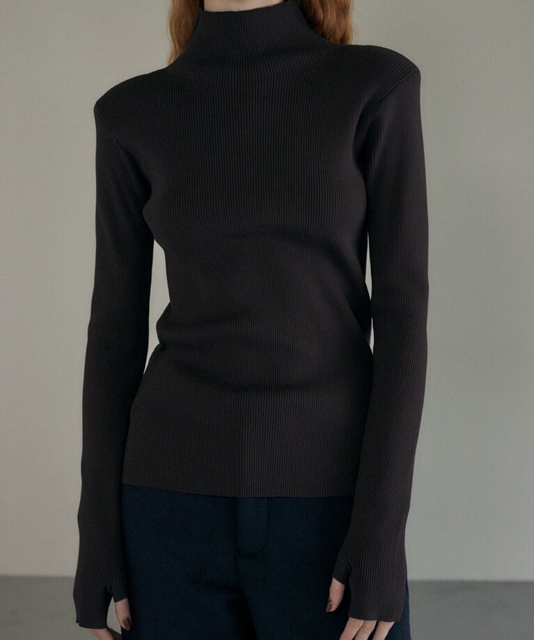 MOUSSY「タートルニット」|ニット・セーター|BRN
