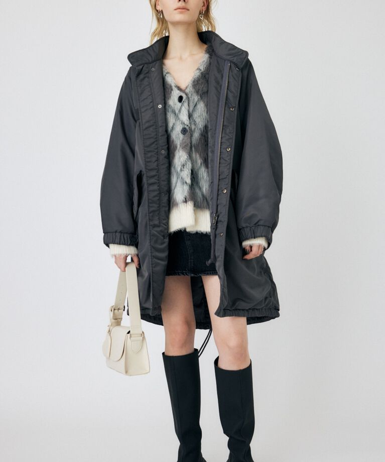 MOUSSY「OVERSIZED M65 FISHTAIL パーカ」|その他|L/BLK1