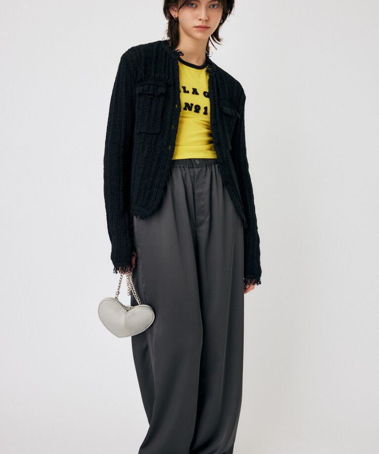 MOUSSY「FRINGE KNIT カーディガン」|カーディガン|