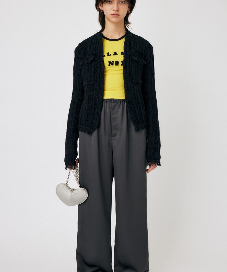 MOUSSY「FRINGE KNIT カーディガン」|カーディガン|