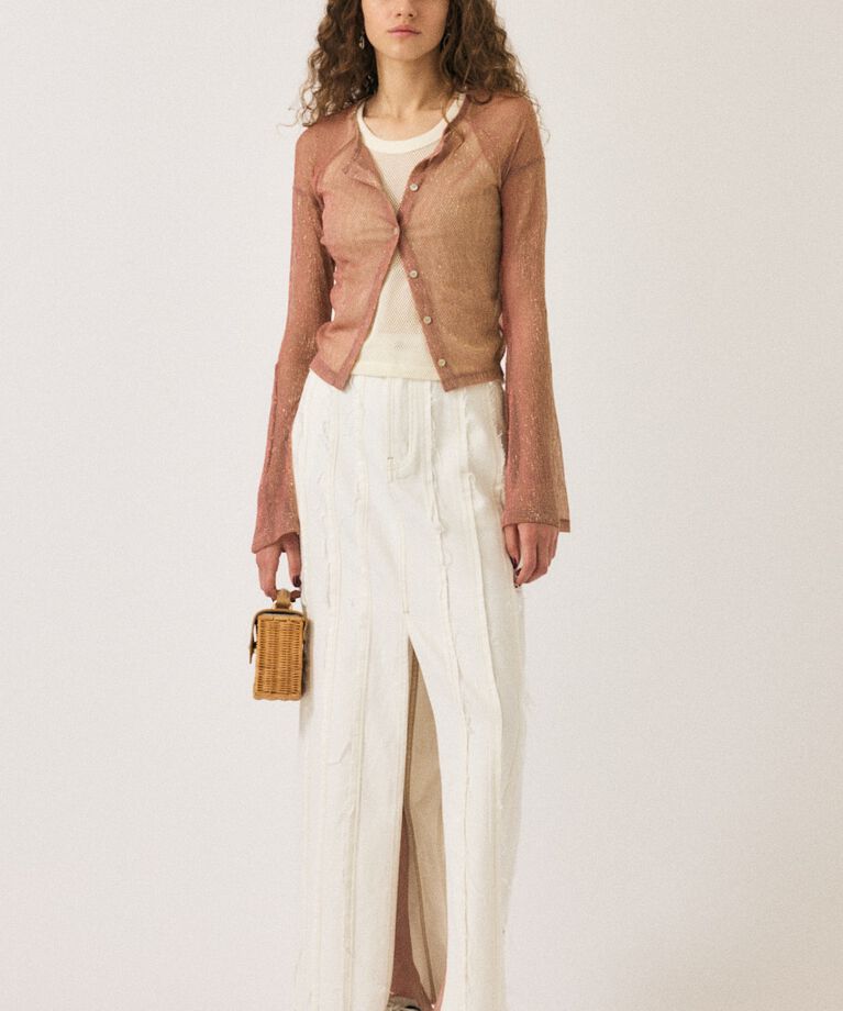 MOUSSY「FRONT SLIT FRINGE スカート」|スカート|