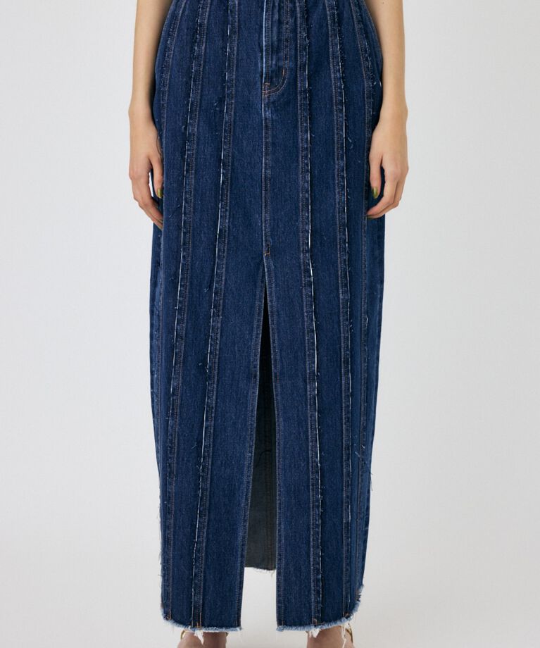 MOUSSY「FRONT SLIT FRINGE スカート」|スカート|