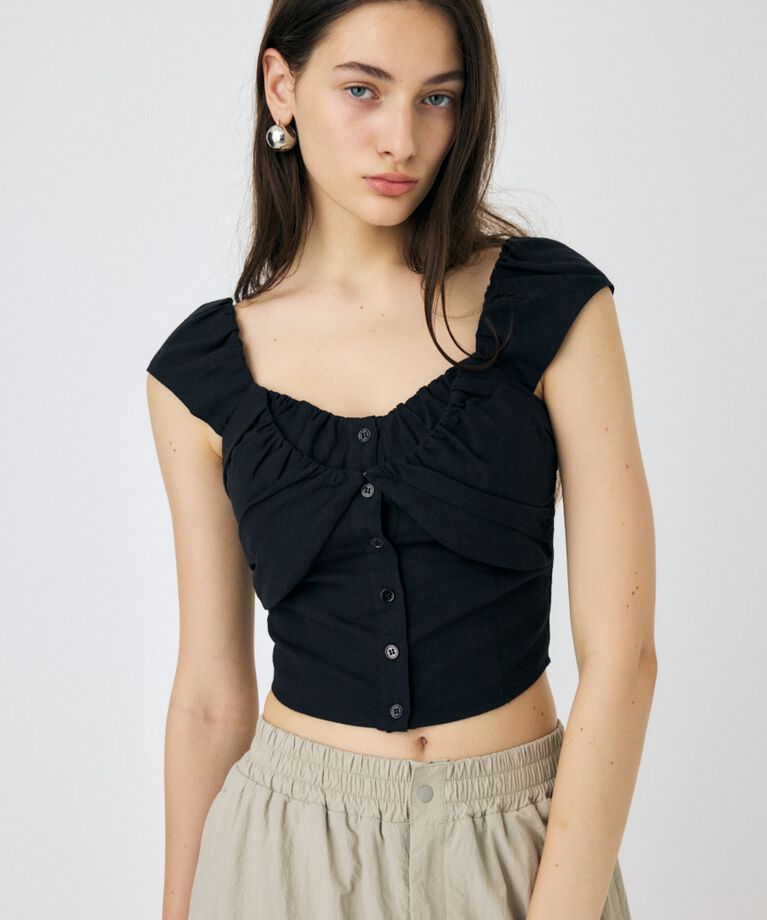 MOUSSY「LAYERED GATHERED ブラウス」|シャツ・ブラウス|