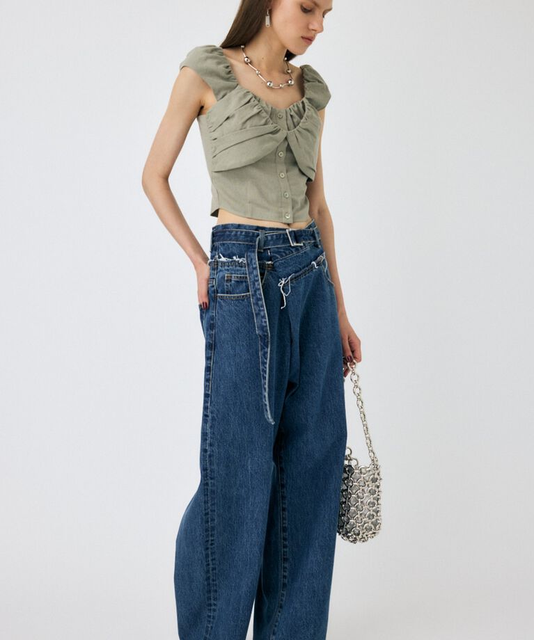 MOUSSY「LAYERED GATHERED ブラウス」|シャツ・ブラウス|