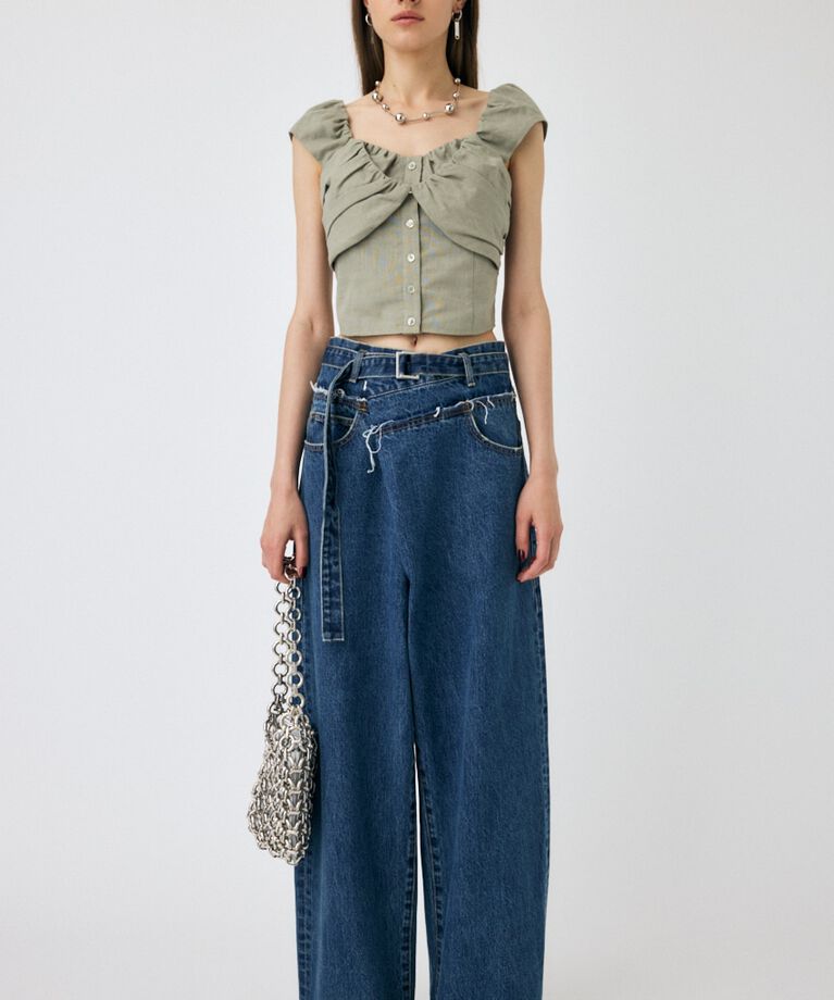 MOUSSY「LAYERED GATHERED ブラウス」|シャツ・ブラウス|
