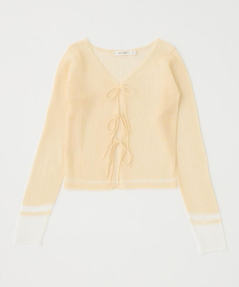 MOUSSY「FRONT TIE シアーカーディガン」|カーディガン|IVOY3