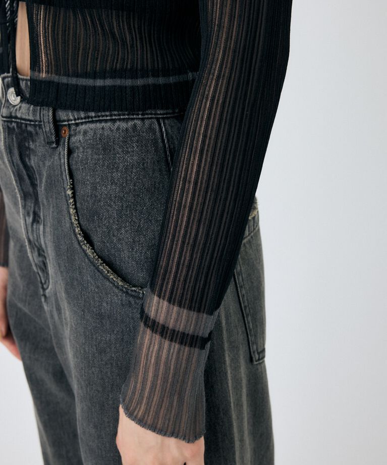 MOUSSY「FRONT TIE シアーカーディガン」|カーディガン|