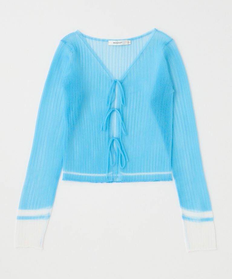 MOUSSY「FRONT TIE シアーカーディガン」|カーディガン|
