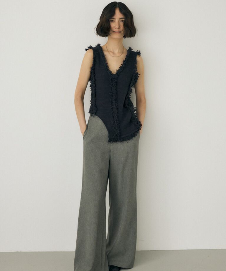 MOUSSY「ツイードニットタンクトップ　オーガニックコットン使用」|タンクトップ|