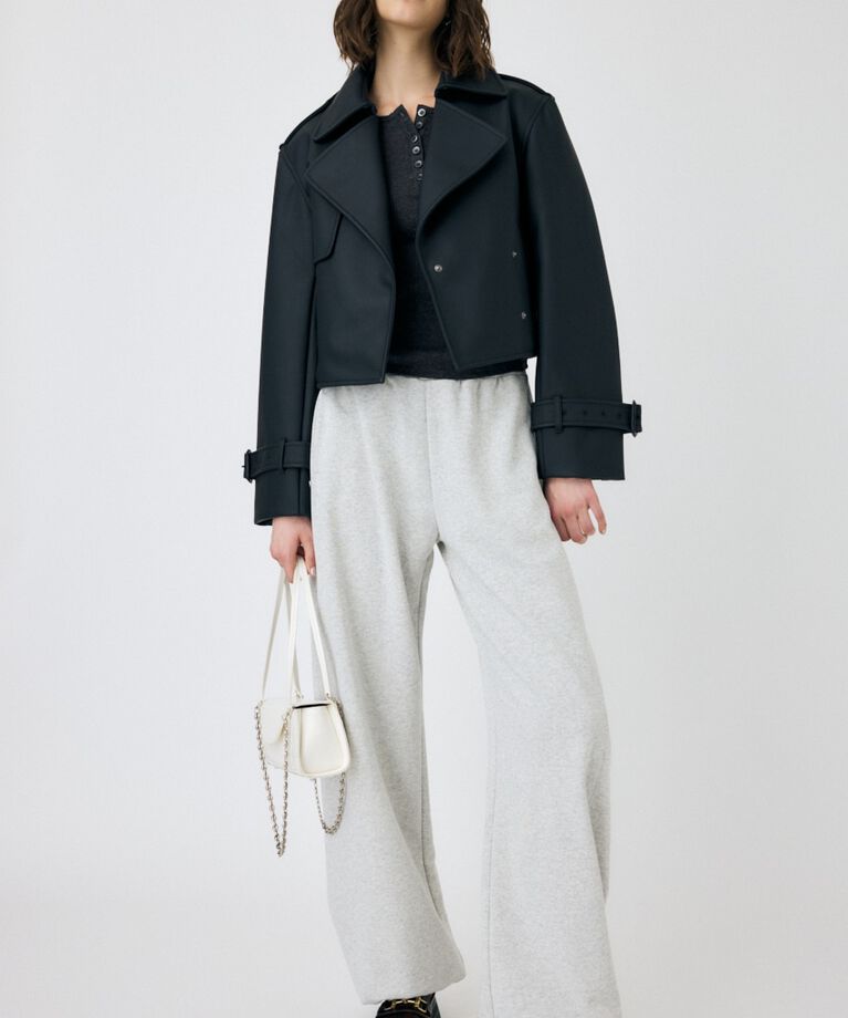 MOUSSY「F/LEATHER SHORT トレンチジャケット」|その他|