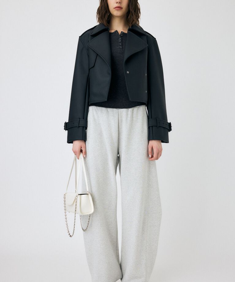 MOUSSY「F/LEATHER SHORT トレンチジャケット」|その他|