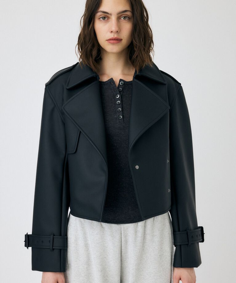 MOUSSY「F/LEATHER SHORT トレンチジャケット」|その他|
