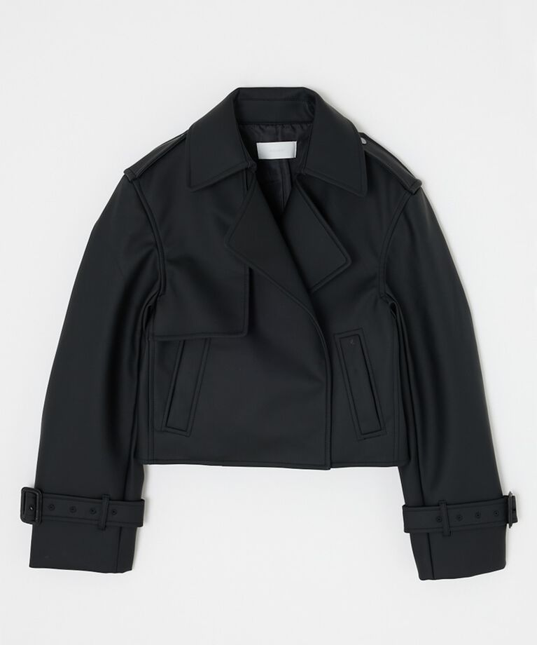MOUSSY「F/LEATHER SHORT トレンチジャケット」|その他|