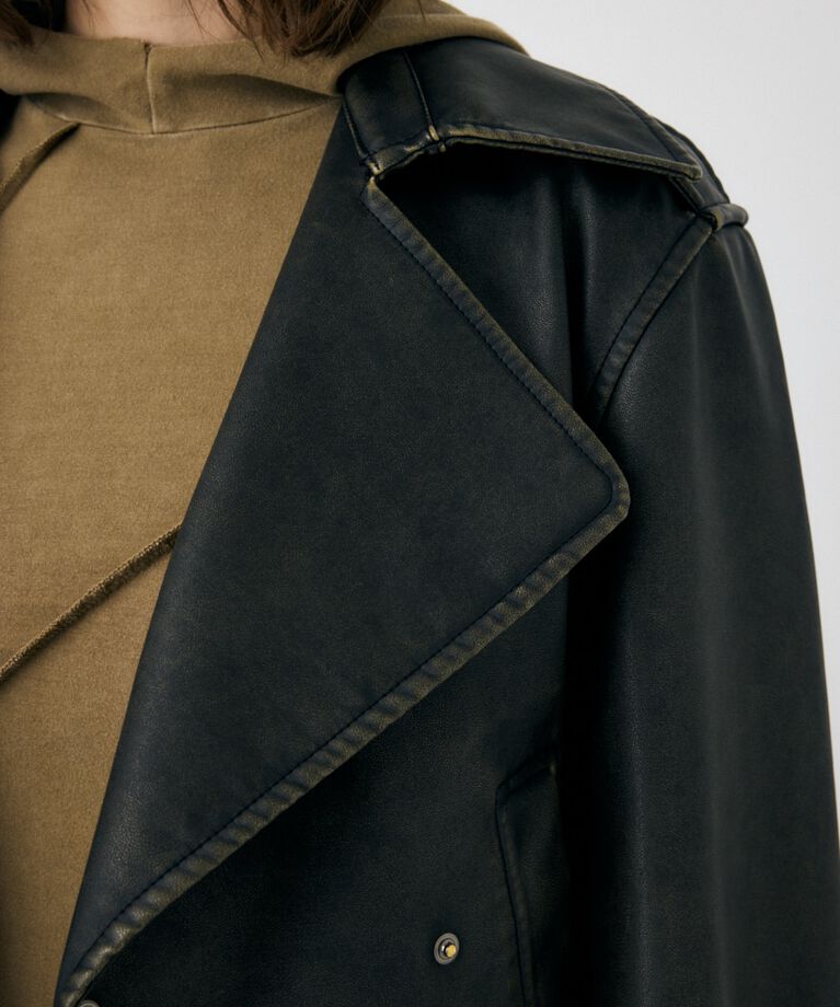 MOUSSY「F/LEATHER SHORT トレンチジャケット」|その他|