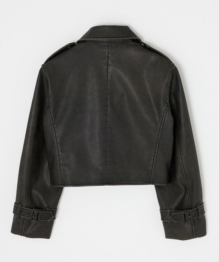 MOUSSY「F/LEATHER SHORT トレンチジャケット」|その他|