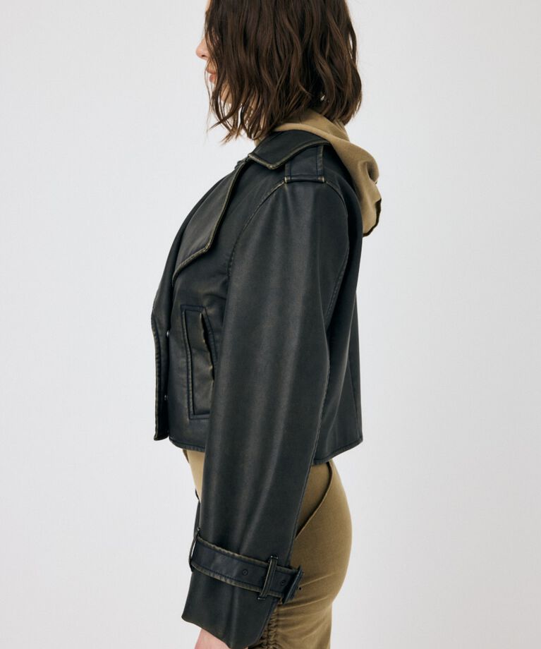 MOUSSY「F/LEATHER SHORT トレンチジャケット」|その他|
