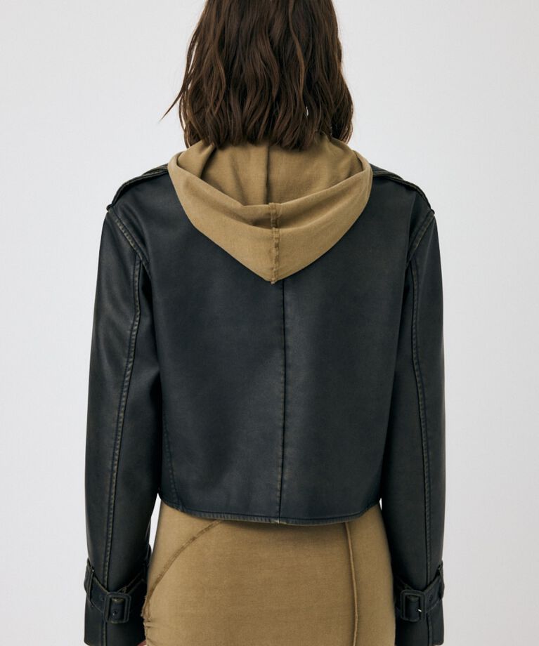 MOUSSY「F/LEATHER SHORT トレンチジャケット」|その他|