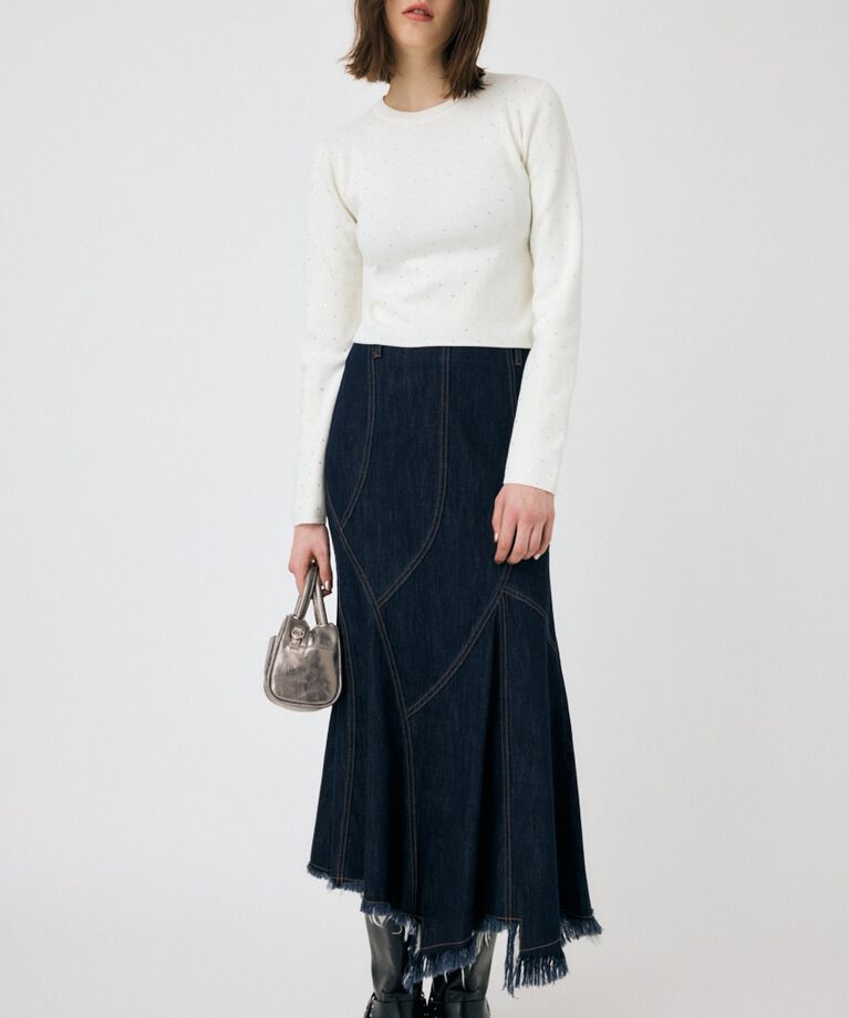 MOUSSY「RHINESTONE ニットトップス」|ニット・セーター|