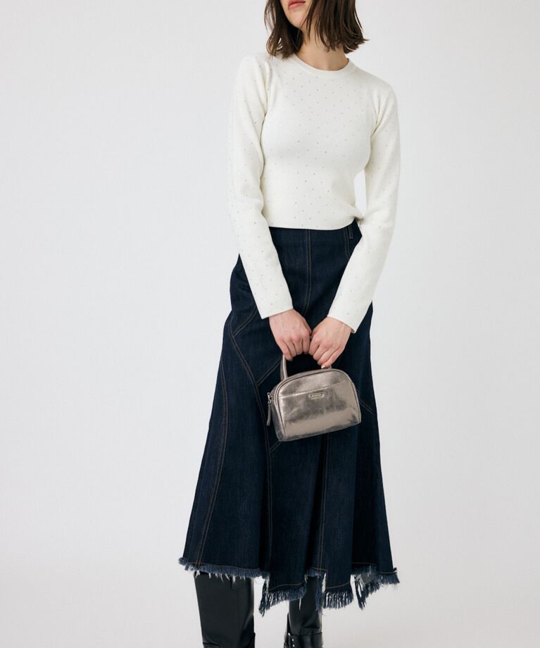 MOUSSY「RHINESTONE ニットトップス」|ニット・セーター|