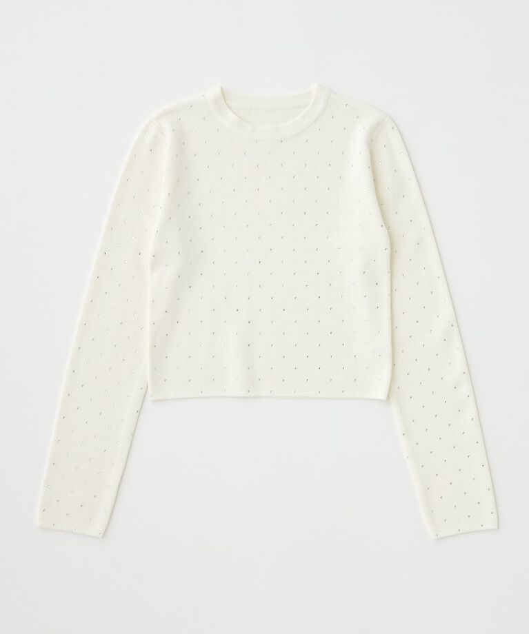 MOUSSY「RHINESTONE ニットトップス」|ニット・セーター|
