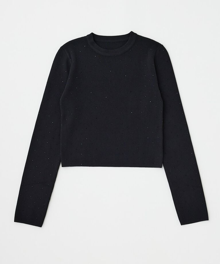 MOUSSY「RHINESTONE ニットトップス」|ニット・セーター|