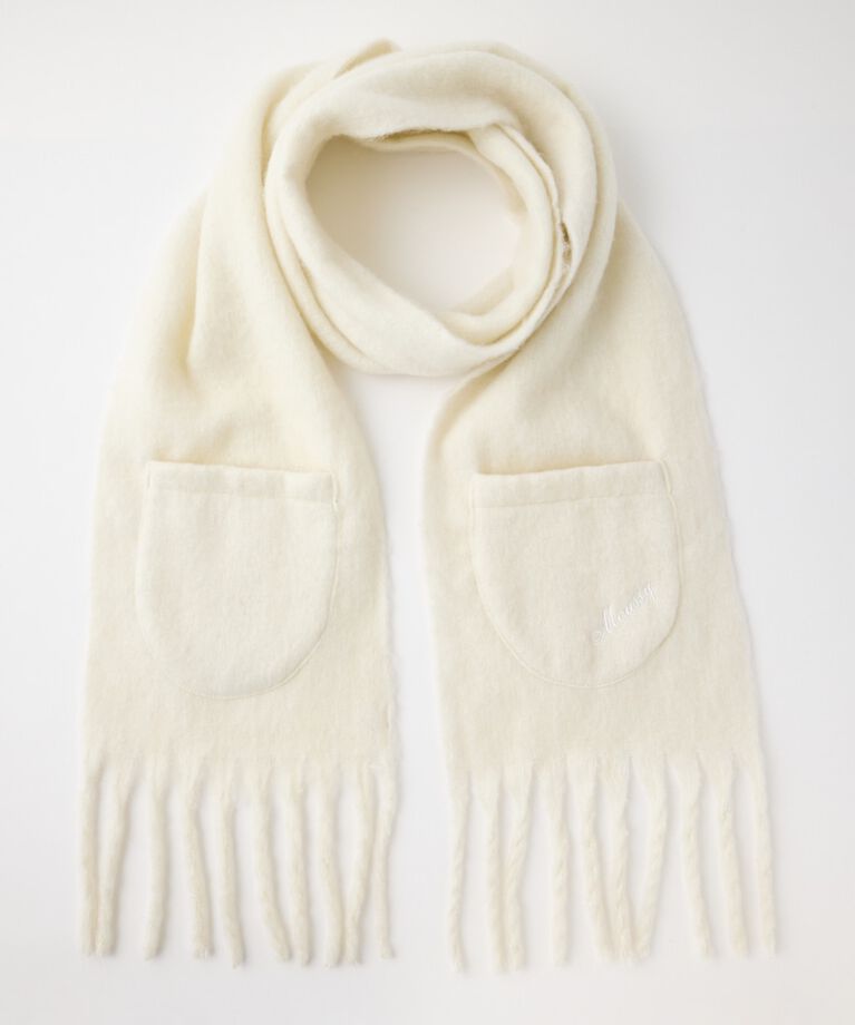 MOUSSY「POCKET KNIT WIDE スカーフ」|その他|O/WHT1