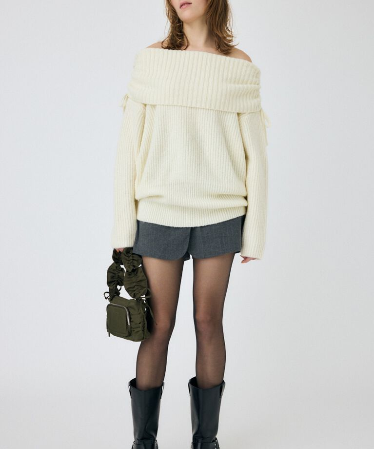 MOUSSY「OFF SHOULDER ルーズプルオーバー」|ニット・セーター|
