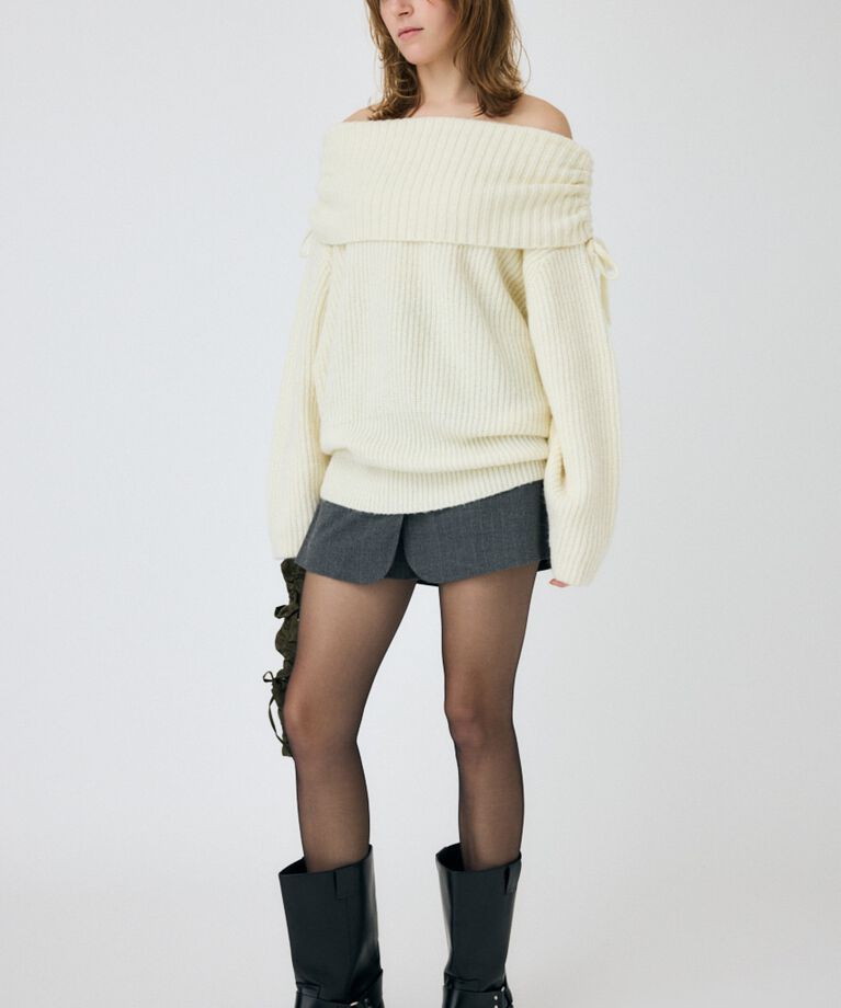 MOUSSY「OFF SHOULDER ルーズプルオーバー」|ニット・セーター|