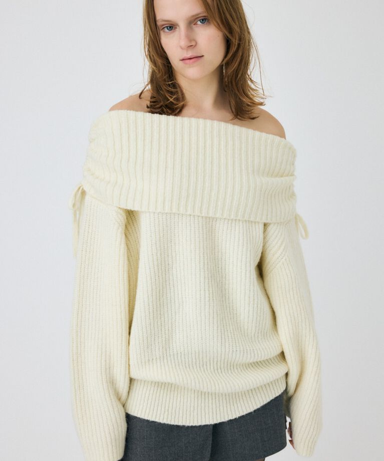 MOUSSY「OFF SHOULDER ルーズプルオーバー」|ニット・セーター|