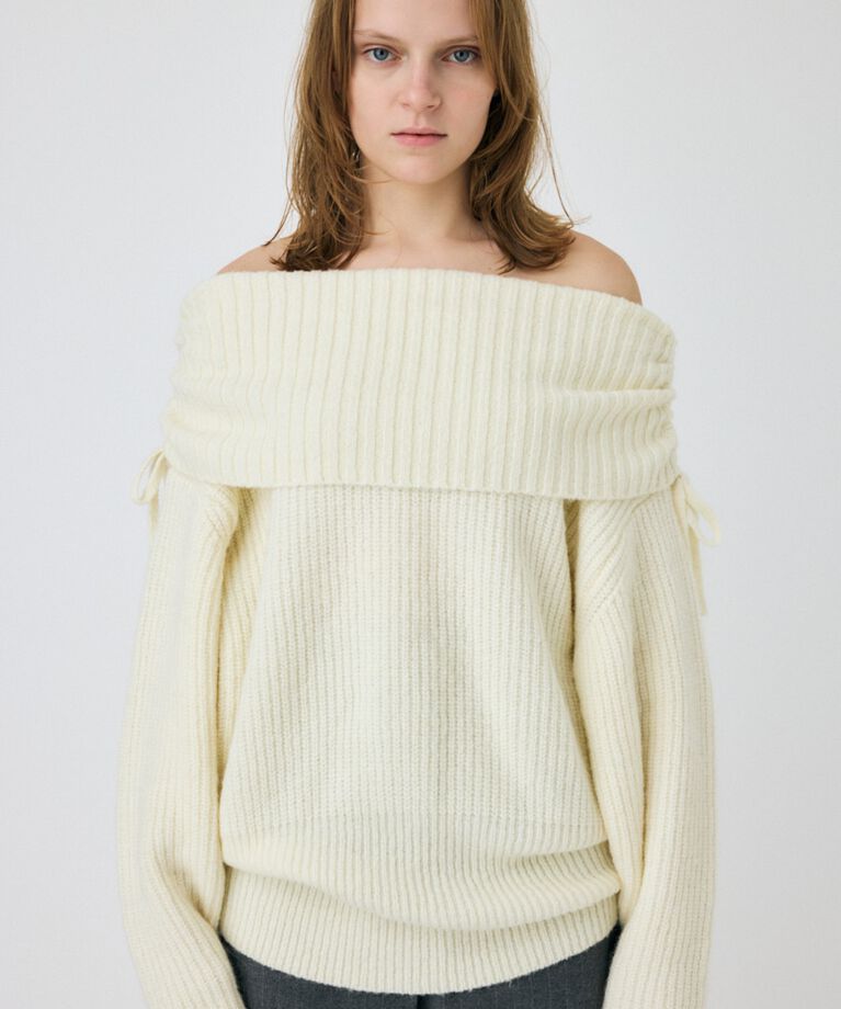 MOUSSY「OFF SHOULDER ルーズプルオーバー」|ニット・セーター|