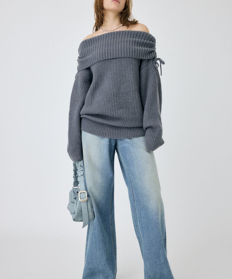 MOUSSY「OFF SHOULDER ルーズプルオーバー」|ニット・セーター|