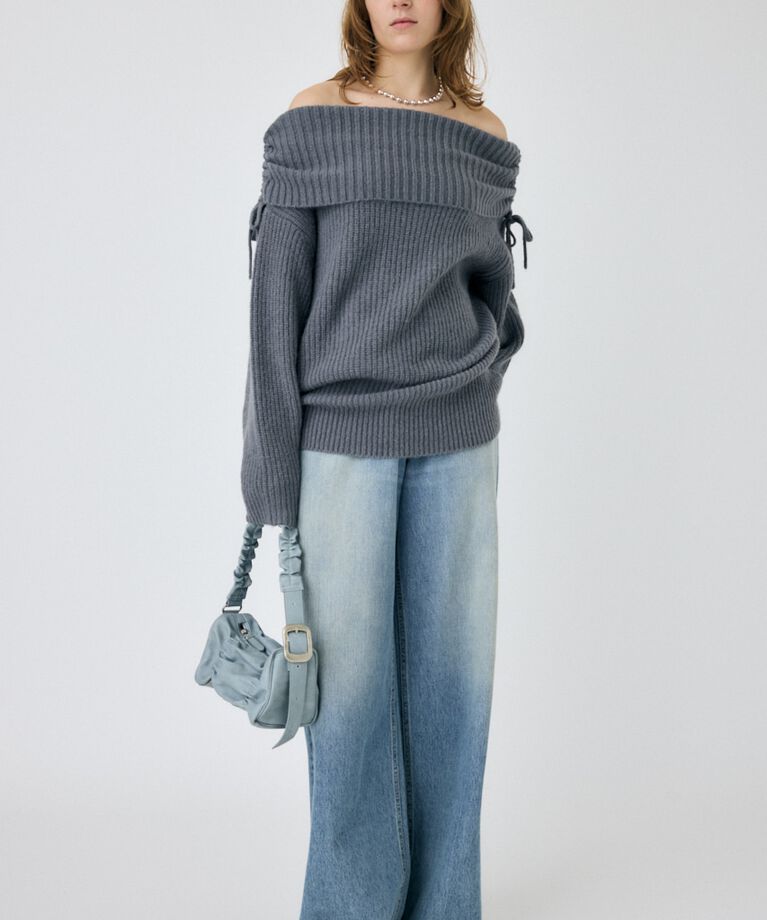 MOUSSY「OFF SHOULDER ルーズプルオーバー」|ニット・セーター|