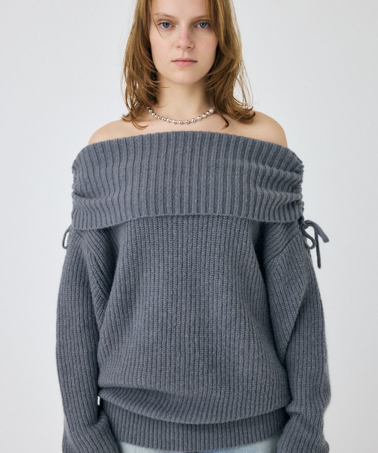 MOUSSY「OFF SHOULDER ルーズプルオーバー」|ニット・セーター|