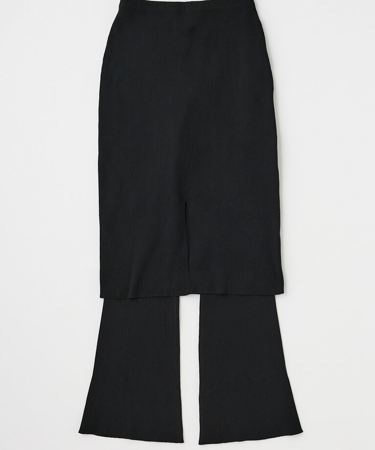 MOUSSY「ニットミディスカート×ニットレギンス リサイクルポリエステル使用」|その他|BLK