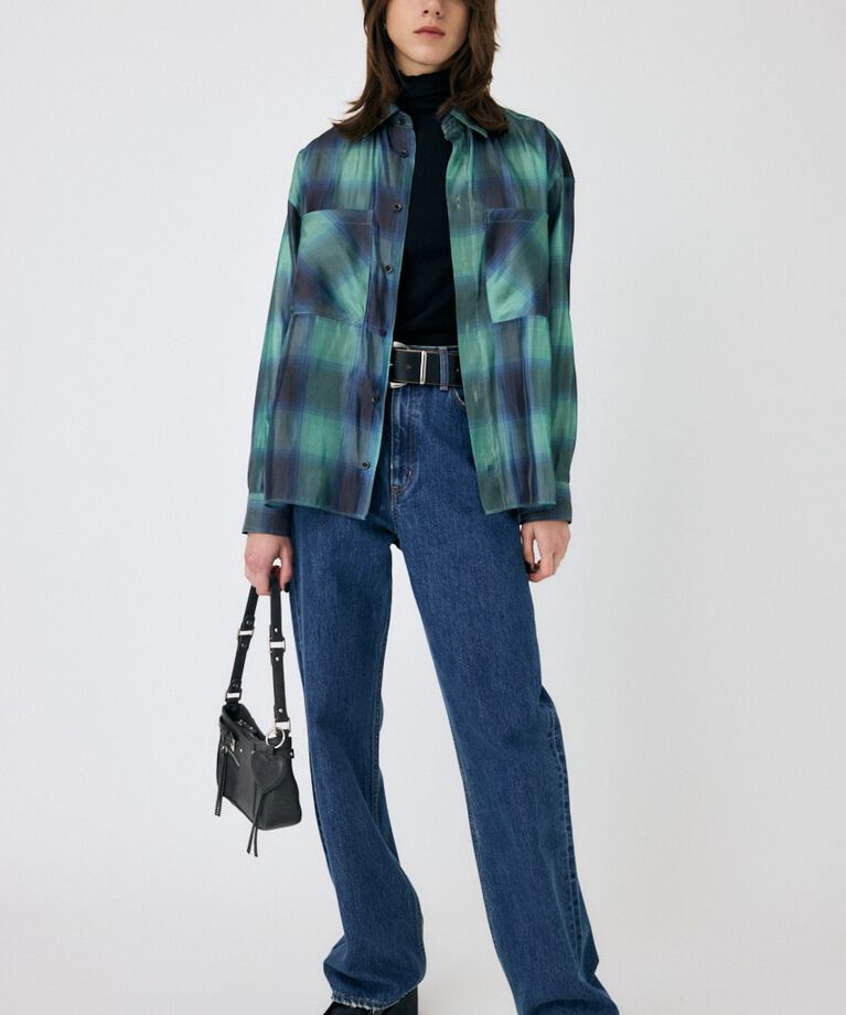 MOUSSY「MIX CHECK ルーズシャツ」|シャツ・ブラウス|