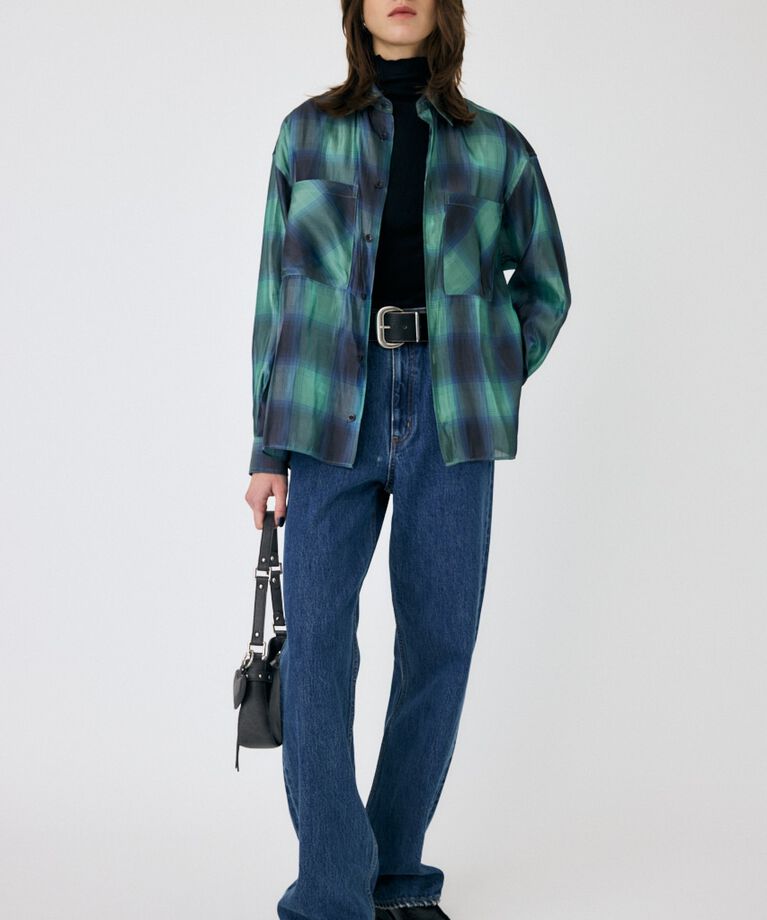 MOUSSY「MIX CHECK ルーズシャツ」|シャツ・ブラウス|