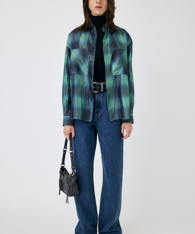 MOUSSY「MIX CHECK ルーズシャツ」|シャツ・ブラウス|