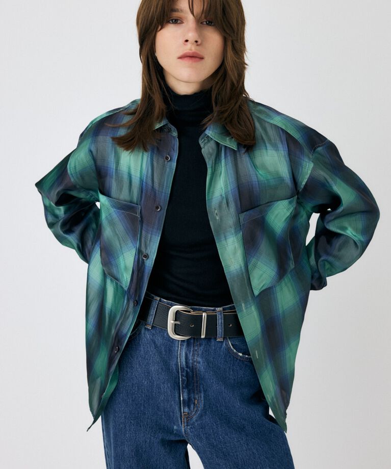 MOUSSY「MIX CHECK ルーズシャツ」|シャツ・ブラウス|