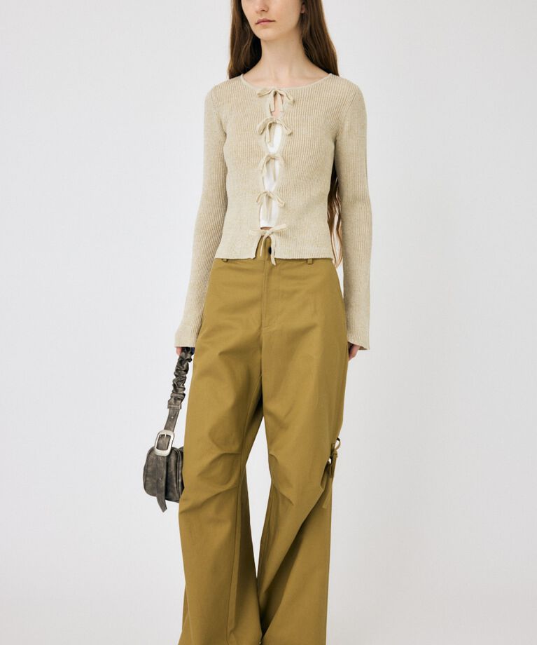 MOUSSY「FRONT RIBBON ニットトップス」|ニット・セーター|